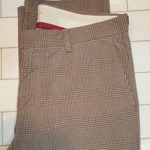 J. Crew Cotton Plaid Flat Front Pants